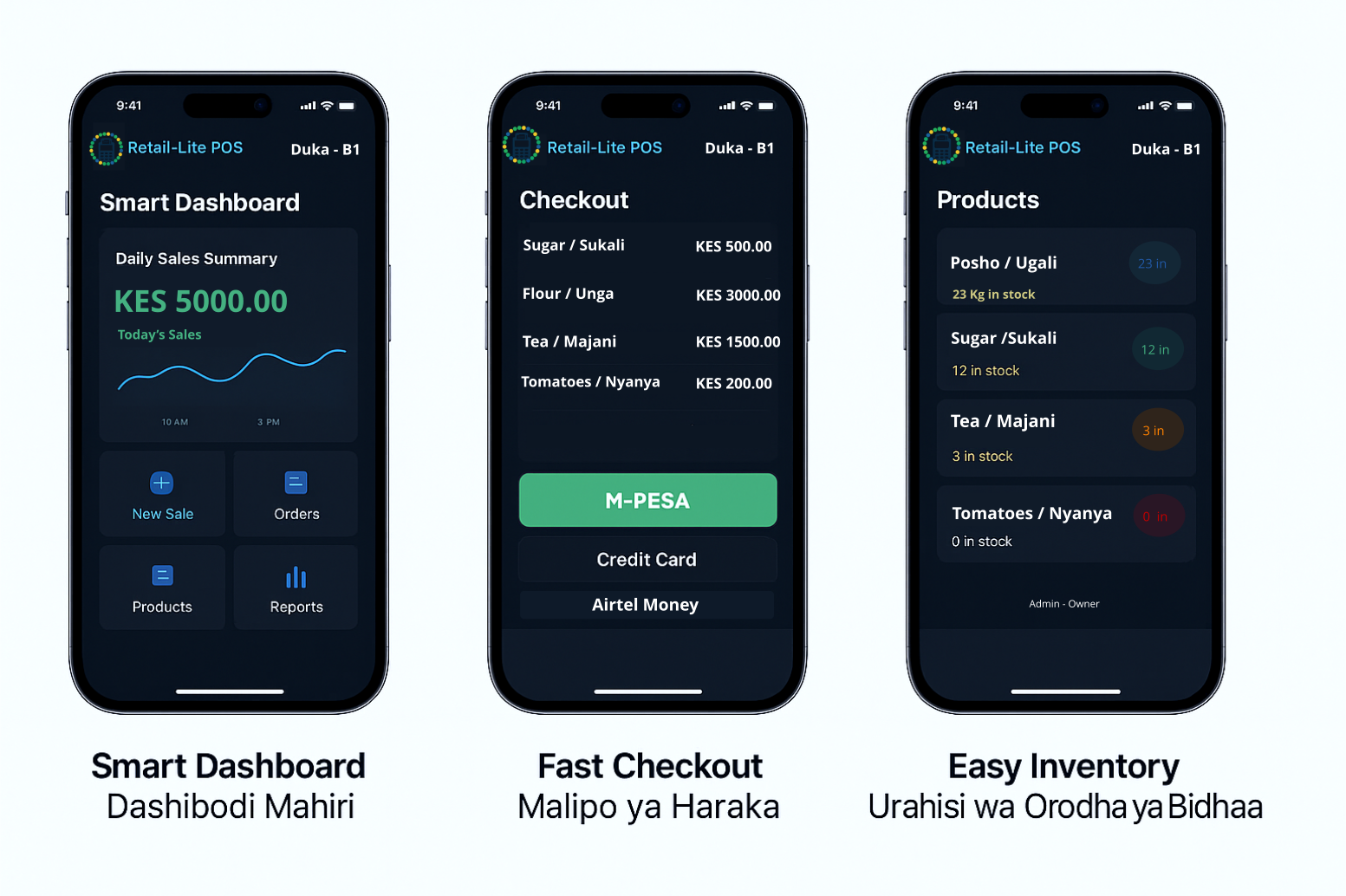Retail-Lite POS App Interface